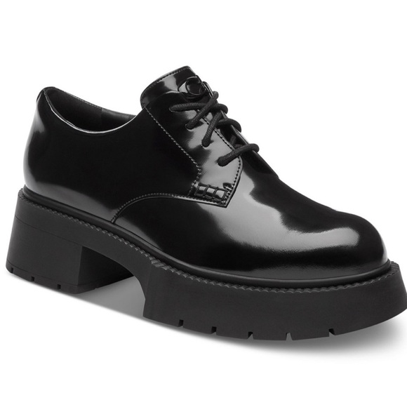 BNWT Coach Black Lyla Platform Derby Shoes Size 8
